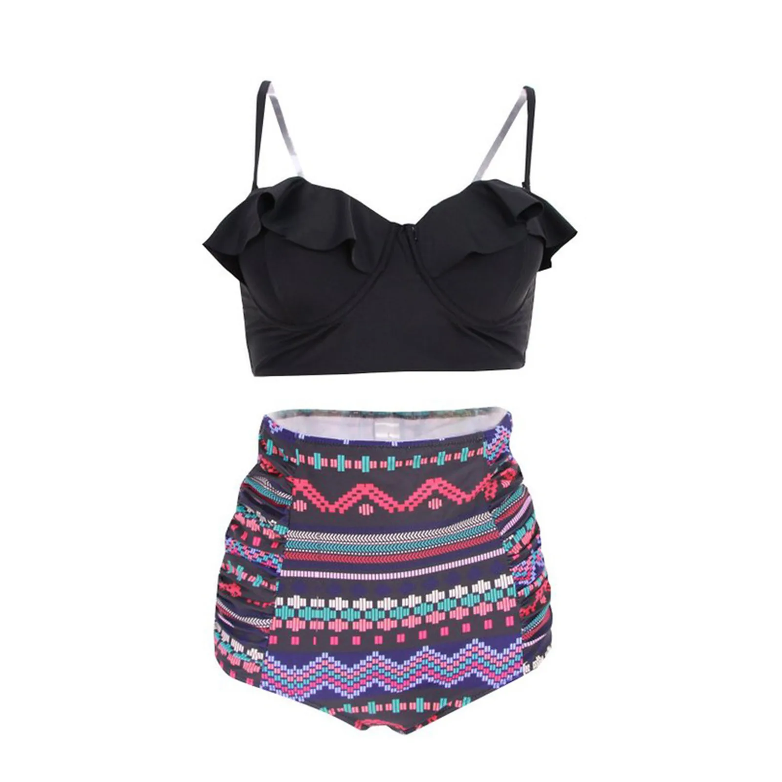 2022 New Lotus leaf Hard Pack Two Pieces Bikini Set Swimsuit Women High Waist Beachwear Swimwear Bather Female Bathing Suit
2022 New Lotus leaf Hard Pack Two Pieces Bikini Set Swimsuit Women High Waist Beachwear Swimwear Bather Female Bathing Suit