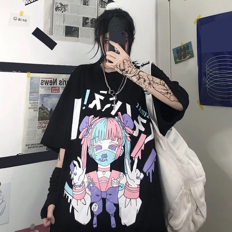 Oversized t-shirt anime tshirt 2021 women's Tee shirts for summer Comics Bear womens tops Ladies femme clothing Free Shipping
Oversized t-shirt anime tshirt 2021 women's Tee shirts for summer Comics Bear womens tops Ladies femme clothing Free Shipping