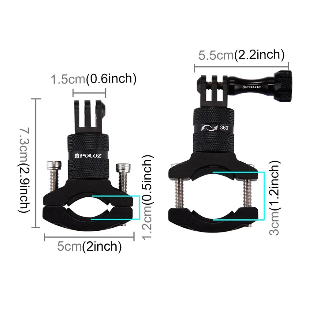 PULUZ 360 Degree Rotation Bicycle Adapter Mount Aluminum Alloy Handlebar With Screw For GoPro HERO 6 5 Session 5 4 Session 4 3+
PULUZ 360 Degree Rotation Bicycle Adapter Mount Aluminum Alloy Handlebar With Screw For GoPro HERO 6 5 Session 5 4 Session 4 3+