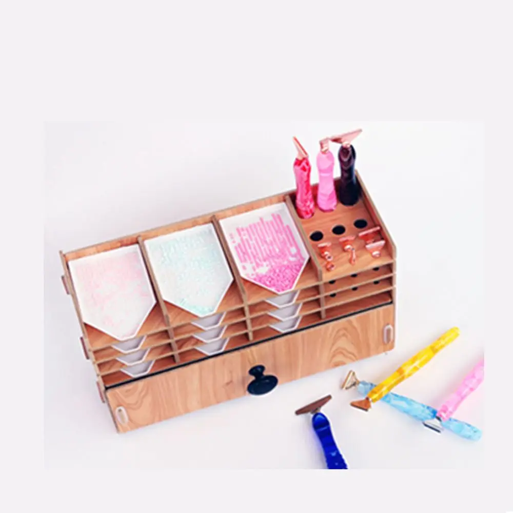 Nail Kit Multi-layer Case Detachable Beads Box Tool Plate Diamond Painting Drill Tray Drawer Storage Rack | Дом и сад