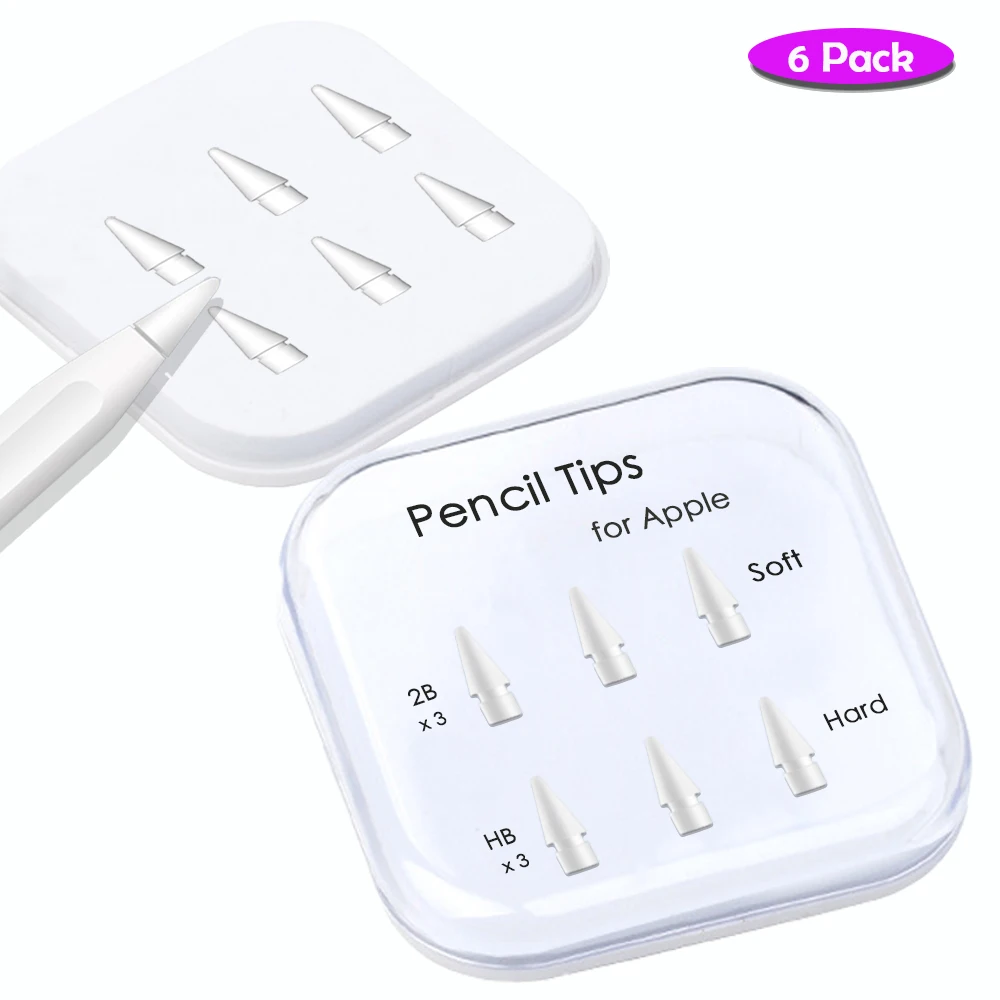 Pencil Tips for Apple Pencil 1st / 2nd Generation, Double-Layered iPad Stylus Nib, Both Soft and Hard, Enough for 3 Years of Use
Pencil Tips for Apple Pencil 1st / 2nd Generation, Double-Layered iPad Stylus Nib, Both Soft and Hard, Enough for 3 Years of Use