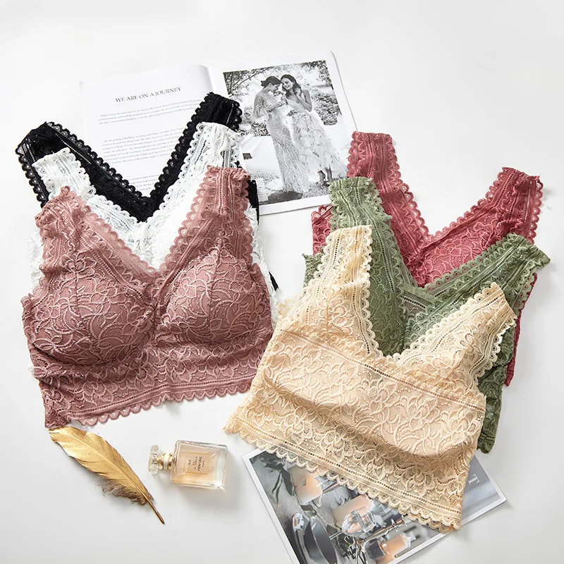 Underwear Women Sexy Bra V-Back One Piece Wrap Chest No Steel Ring Sports Vest Breathable Lace Thin Bralette Crop Top Push Up
Underwear Women Sexy Bra V-Back One Piece Wrap Chest No Steel Ring Sports Vest Breathable Lace Thin Bralette Crop Top Push Up