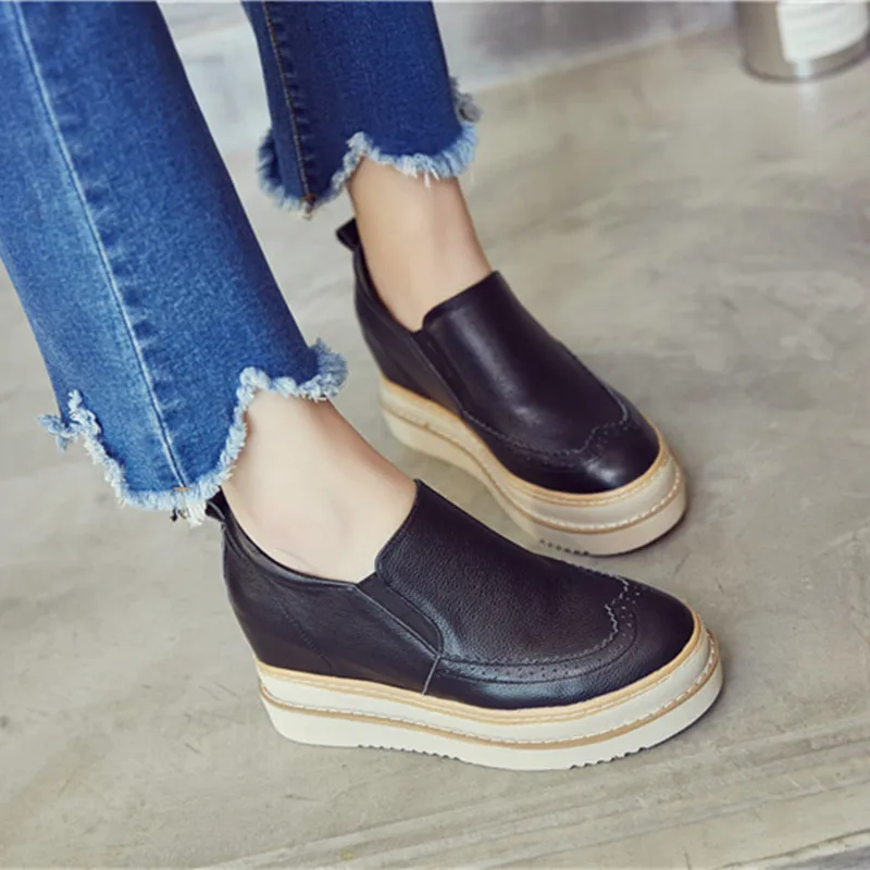 Flat Shoes Women 2021 Spring Autumn Genuine Leather Platform Shoes Woman Loafers Women's Slip On Shoe White Shoe For Woman NEW
Flat Shoes Women 2021 Spring Autumn Genuine Leather Platform Shoes Woman Loafers Women's Slip On Shoe White Shoe For Woman NEW