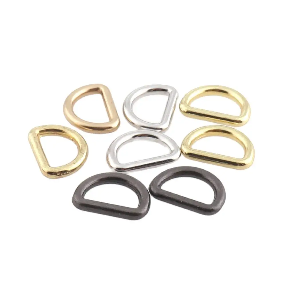 

Metal D Ring Gun Black Alloy Inner Width 3/8''(10mm) Inch High Quality Dee Ring for Bags Backpacks Shoes Webbing Handbag Purse