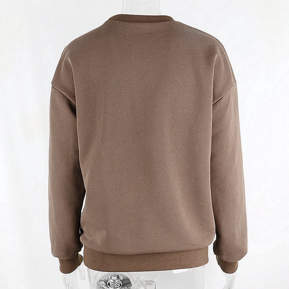 Missnight Hoodies Women Brown Sweatshirt Printed Crewneck Sweatshirt Long Sleeve Streetwear Women Casual Spring 2021
Missnight Hoodies Women Brown Sweatshirt Printed Crewneck Sweatshirt Long Sleeve Streetwear Women Casual Spring 2021