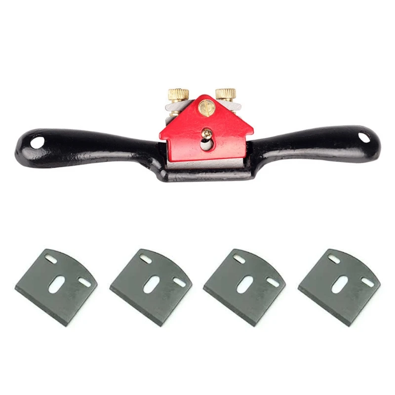 Adjustable SpokeShave with Flat Base and Metal Blade Wood Working Wood Craft Hand Tool with 4 PCS Planer Blade
Adjustable SpokeShave with Flat Base and Metal Blade Wood Working Wood Craft Hand Tool with 4 PCS Planer Blade