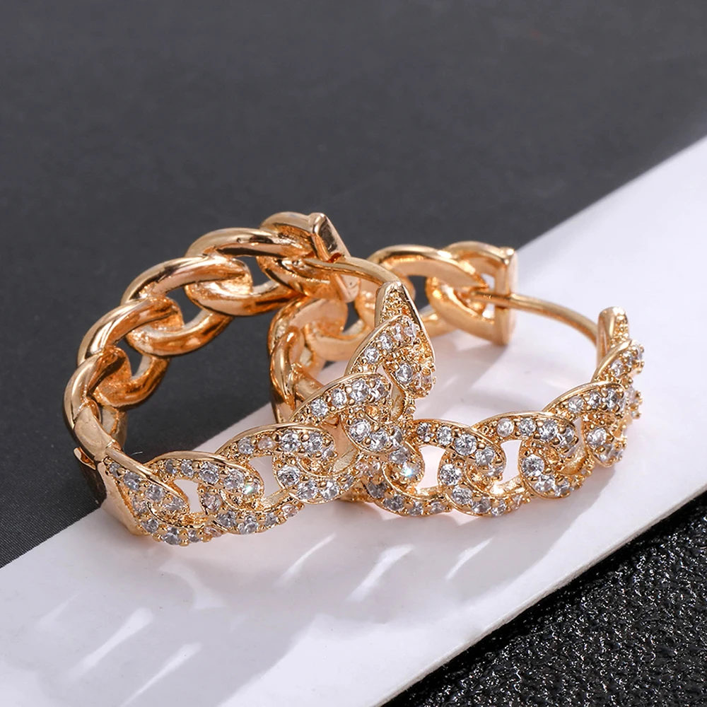 Punk Cuba Link Chain Earrings for Women Accessories Elegant CZ Zircon Hoop Earring Gold Silvery Round Luxuries Jewelry Gift 2021
Punk Cuba Link Chain Earrings for Women Accessories Elegant CZ Zircon Hoop Earring Gold Silvery Round Luxuries Jewelry Gift 2021