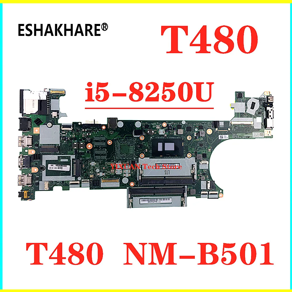 Детская материнская плата ET480 для ноутбука LENOVO Thinkpad T480 системная SR3LA Core рабочая