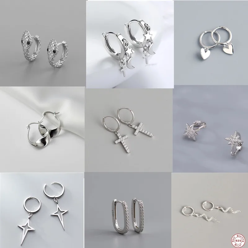 925 Sterling Silver Snake Cross Pendent Charm Stud Earrings For Women Girls Engagement Wedding Jewelry Prevent Allergy A060
925 Sterling Silver Snake Cross Pendent Charm Stud Earrings For Women Girls Engagement Wedding Jewelry Prevent Allergy A060