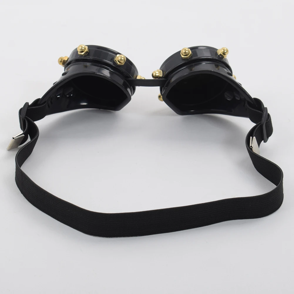 Солнцезащитные очки в стиле киберпанк круглые с заклепками для косплея