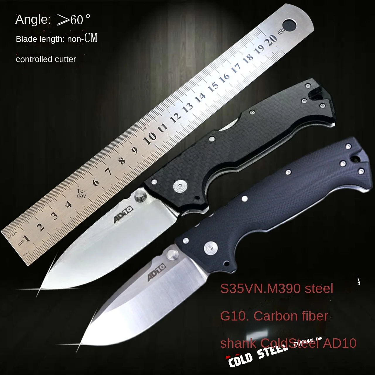 Cold Steel AD10 Folding Knife Carbon Fiber Small Folding Knife High Hardness Outdoor Knife edc Self-defense Knife Field Saber
Cold Steel AD10 Folding Knife Carbon Fiber Small Folding Knife High Hardness Outdoor Knife edc Self-defense Knife Field Saber