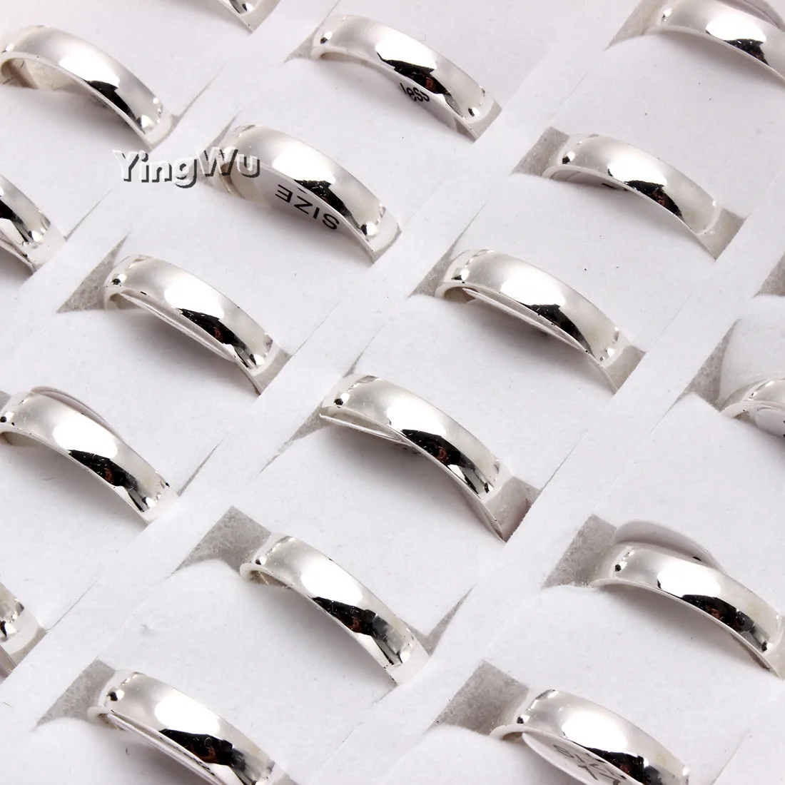 50Pcs Fashion Smooth Silver 316L Stainless Steel Rings For Women Men Simple Rings Jewelry Bulk Lots
50Pcs Fashion Smooth Silver 316L Stainless Steel Rings For Women Men Simple Rings Jewelry Bulk Lots