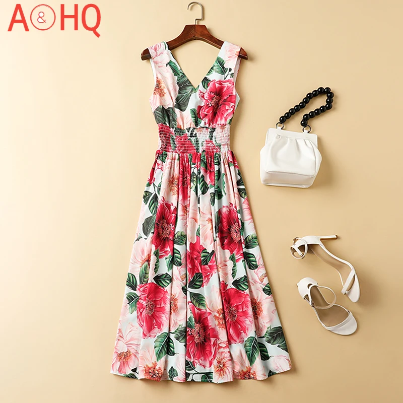 2021 Summer New Women'S Fashion Runway Holiday Casual V-Neck Elastic Band Flowers Print Sleeveless Mini Dress
2021 Summer New Women'S Fashion Runway Holiday Casual V-Neck Elastic Band Flowers Print Sleeveless Mini Dress