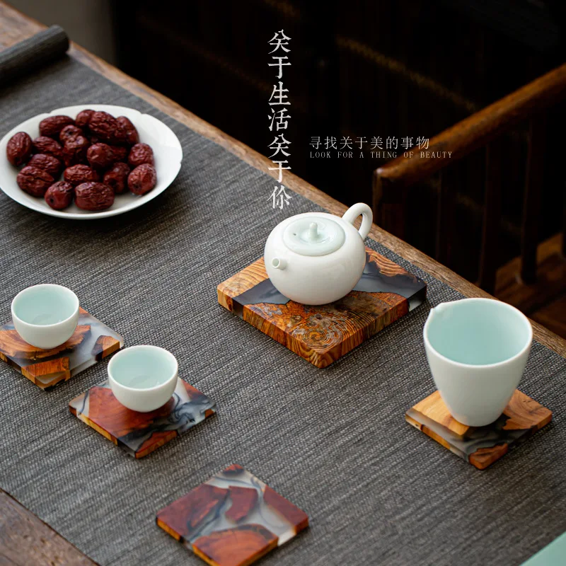 Bar Counter Solid Wood Tea Coaster Resin Insulation Pad Simple Cup Holder Bar Cup Gasket Accessories Household Coaster
Bar Counter Solid Wood Tea Coaster Resin Insulation Pad Simple Cup Holder Bar Cup Gasket Accessories Household Coaster