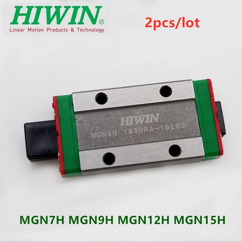 100% оригинальная линейная каретка HIWIN 2 шт. MGN7H MGN9H MGN12H MGN15H для мини-линейной