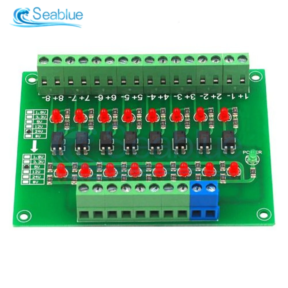 DST-1R8P-N 8 Channel Optocoupler 24V to 5V Isolation Module PLC Signal Level Voltage Conversion Board for Arduino
DST-1R8P-N 8 Channel Optocoupler 24V to 5V Isolation Module PLC Signal Level Voltage Conversion Board for Arduino