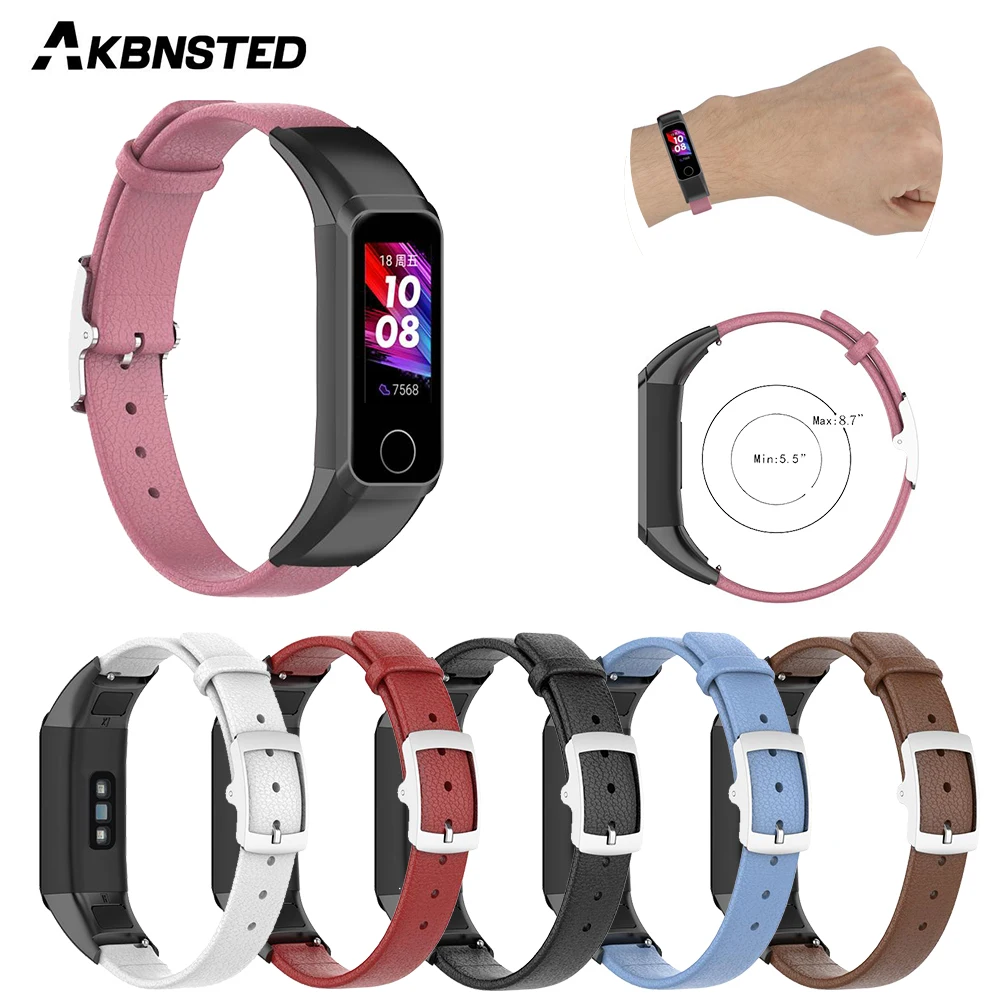 AKBNSTED высококачественный ремешок для часов из натуральной кожи Huawei Band 4/Huawei Honor 5i