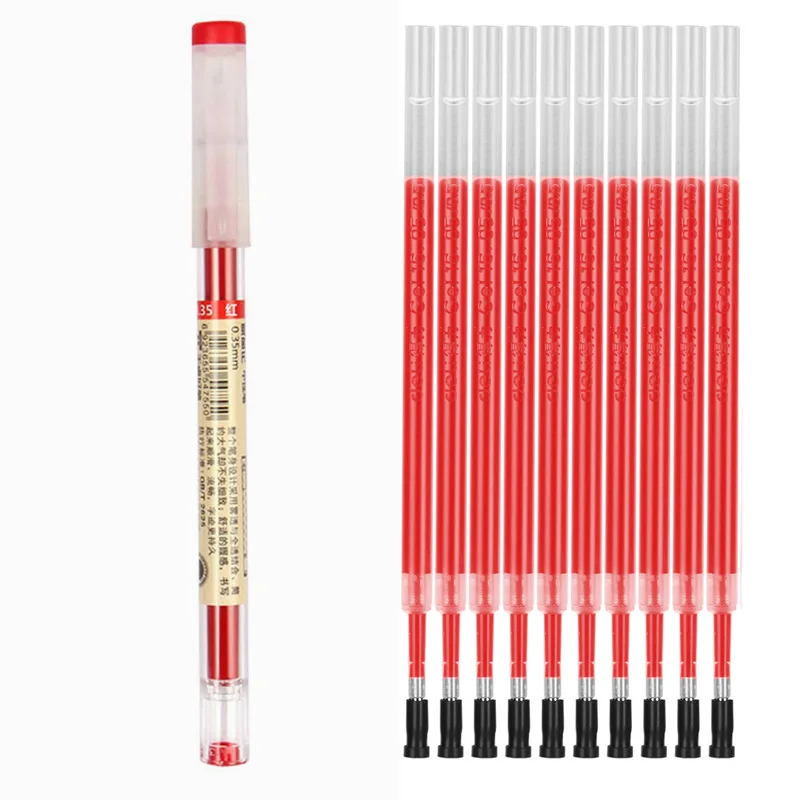 11Pcs/Lot 0.35mm Ultra Fine Finance Gel Pen Black/Blue/Red ink Refills Rods Gelpen For School Office Exam Supplies Stationery
11Pcs/Lot 0.35mm Ultra Fine Finance Gel Pen Black/Blue/Red ink Refills Rods Gelpen For School Office Exam Supplies Stationery