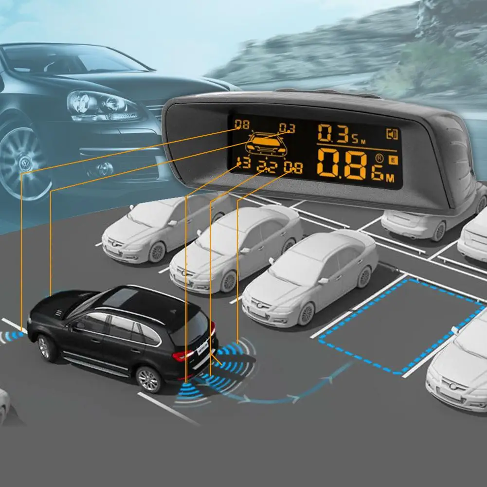 Auto LCD Car Parking Monitor Sensor Kit Car Parking Assistance Detector Rear Reverse Backup Radar System witn 8 Sensors
Auto LCD Car Parking Monitor Sensor Kit Car Parking Assistance Detector Rear Reverse Backup Radar System witn 8 Sensors
