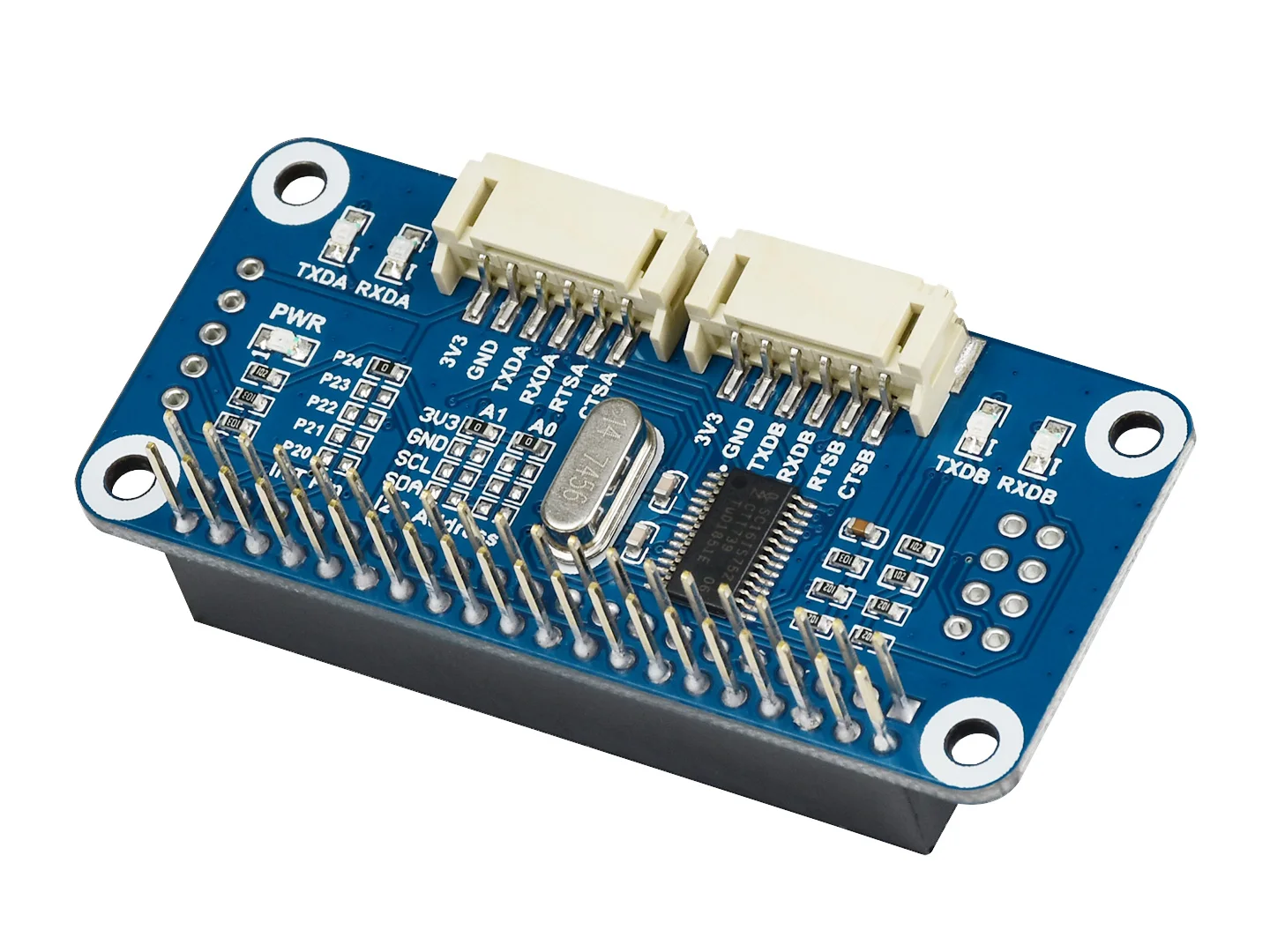 Serial Expansion HAT for Raspberry Pi, I2C Interface, Provides 2-ch UART and 8 GPIOs
Serial Expansion HAT for Raspberry Pi, I2C Interface, Provides 2-ch UART and 8 GPIOs