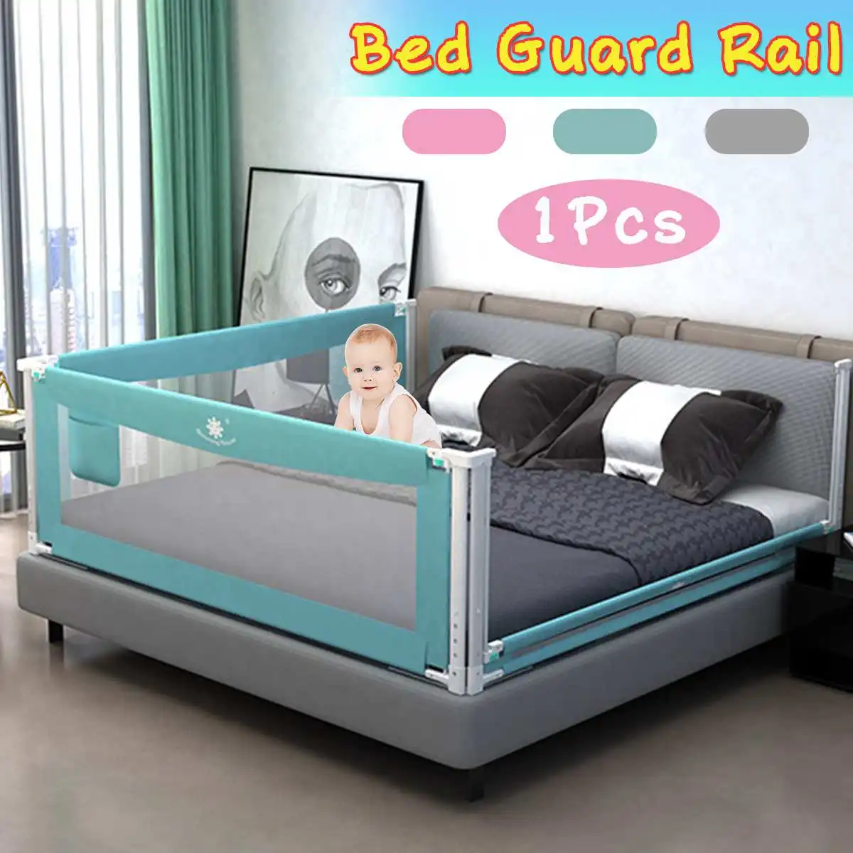 79'' Baby Playpens 5-gears Adjustable Baby Guard Bed Fence for Beds Crib Rails Gate Baby Barrier Anti-falling Safety Playpen
79'' Baby Playpens 5-gears Adjustable Baby Guard Bed Fence for Beds Crib Rails Gate Baby Barrier Anti-falling Safety Playpen