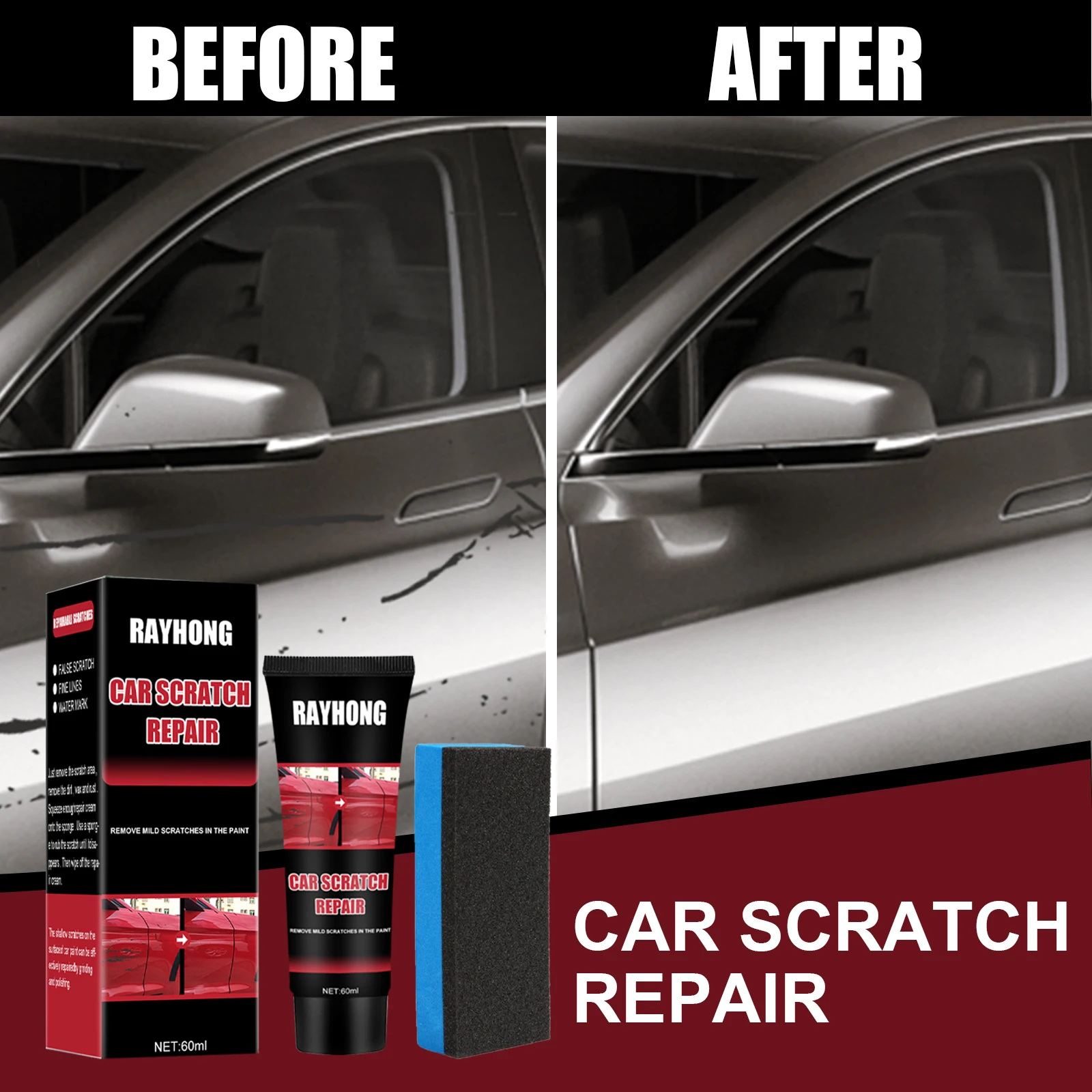 New 60ml Car Body Scratch Remover Repair Gel Compound Polishing Wax Car Care Kit Light Scratch Removal Cream Scratch Repair Tool
New 60ml Car Body Scratch Remover Repair Gel Compound Polishing Wax Car Care Kit Light Scratch Removal Cream Scratch Repair Tool