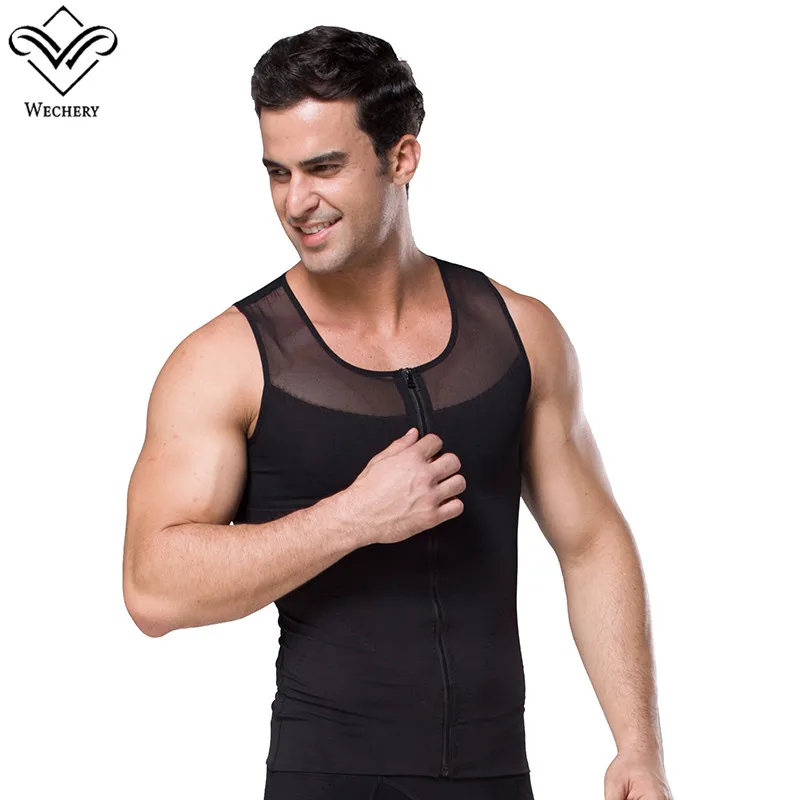 Wechery Shapers Men Shapewear Front Zipper Slimming Body Shaper Plus Size Black Beige White Roun Neck Sleeveless Vest
Wechery Shapers Men Shapewear Front Zipper Slimming Body Shaper Plus Size Black Beige White Roun Neck Sleeveless Vest
