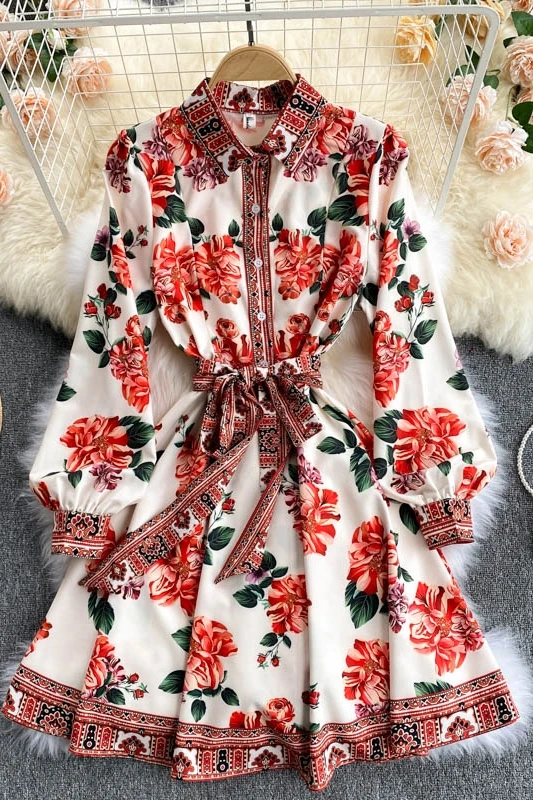 Women's Elegant Long Lantern Sleeve Floral Dress 2021 Summer Autumn Vintage Office Wear Streetwear Dress Ladies Party Vestidos
Women's Elegant Long Lantern Sleeve Floral Dress 2021 Summer Autumn Vintage Office Wear Streetwear Dress Ladies Party Vestidos