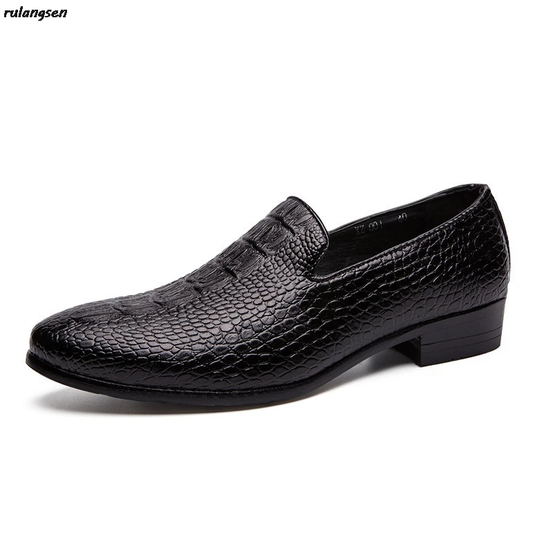 New Crocodile Vintage Fashion Men Shoes Formal Dress Casual Leather Shoes Business Wedding Loafers Designer Brogue Office Shoes
New Crocodile Vintage Fashion Men Shoes Formal Dress Casual Leather Shoes Business Wedding Loafers Designer Brogue Office Shoes