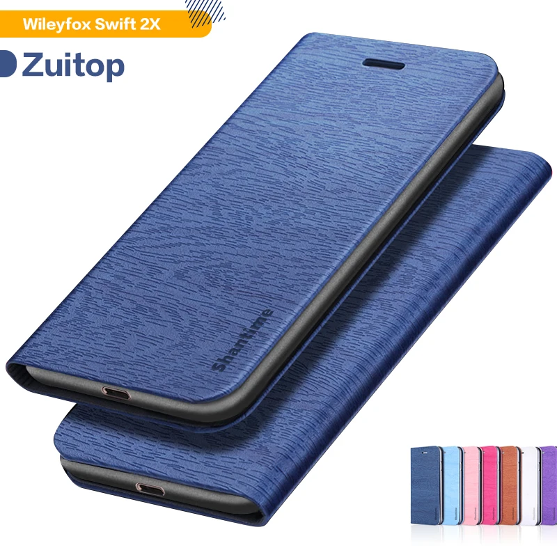 Флип-чехол под дерево для Wileyfox Swift 2X деловой чехол Мягкая силиконовая задняя