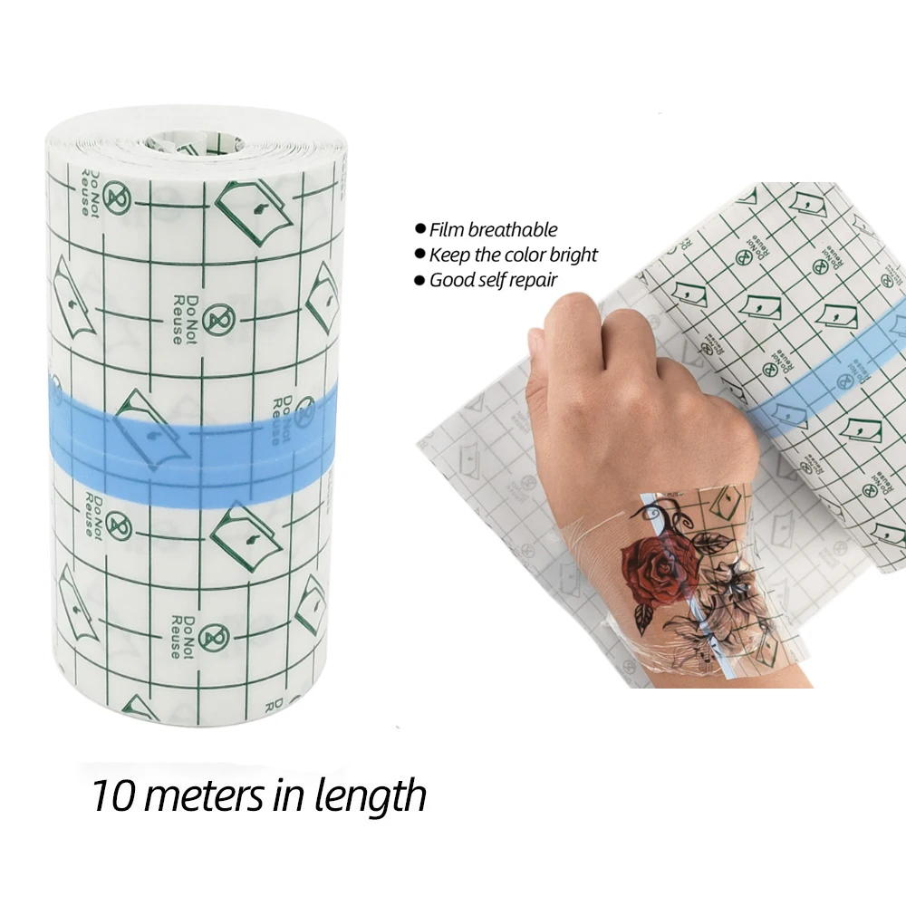 10m Waterproof Tattoo Film Aftercare Protective Skin Healing Tattoo Adhesive Bandages Repair Tattoo Accessories Tattoo Supply
10m Waterproof Tattoo Film Aftercare Protective Skin Healing Tattoo Adhesive Bandages Repair Tattoo Accessories Tattoo Supply