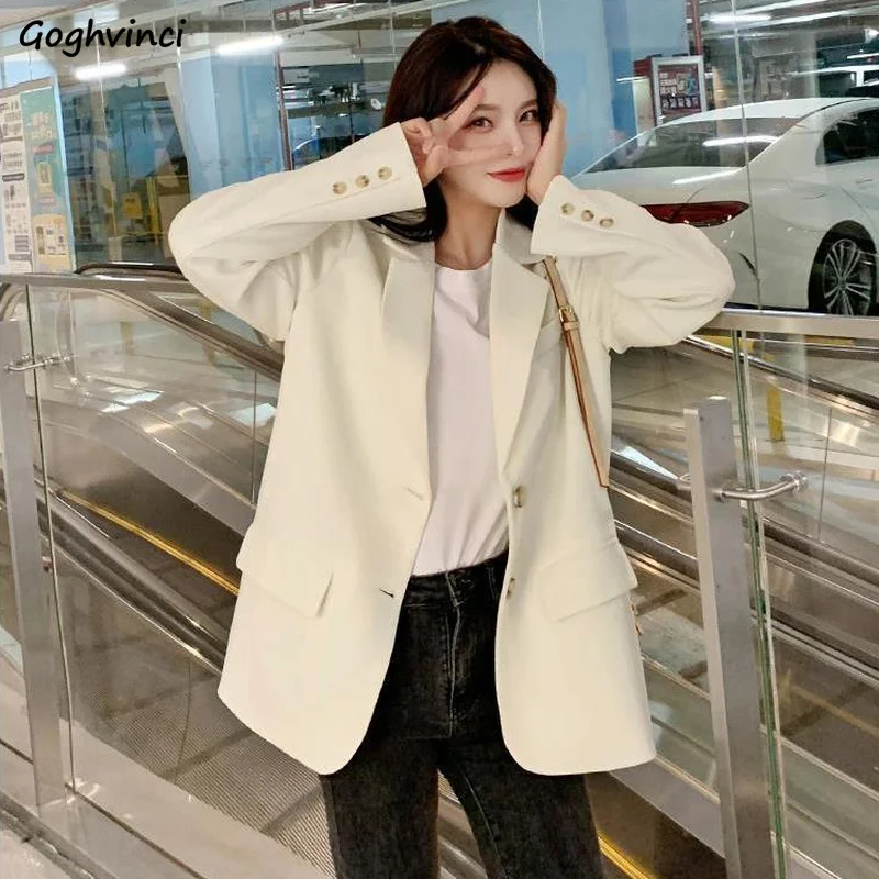 Blazers Women Long Sleeve Solid Trendy Chic Thickening Single-breasted Classic Elegant Womens Streetwear Ulzzang Leisure Cozy
Blazers Women Long Sleeve Solid Trendy Chic Thickening Single-breasted Classic Elegant Womens Streetwear Ulzzang Leisure Cozy