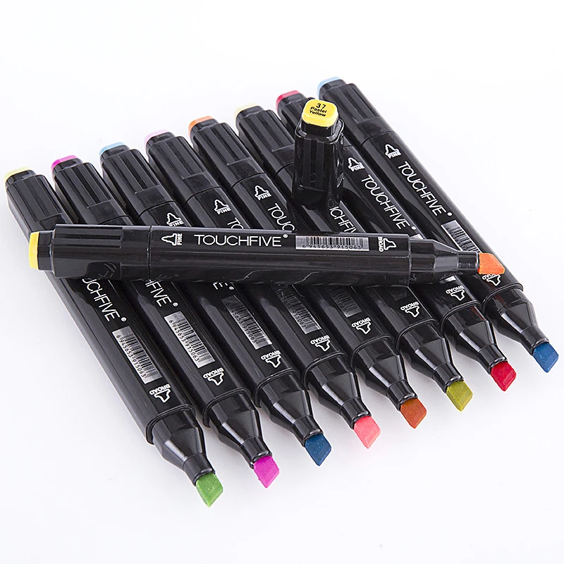 

24 Colors Skin Color Art Markers Double Headed Alcohol oily Based Sketching Brush Pen For Artist School Art Supplies Stationery