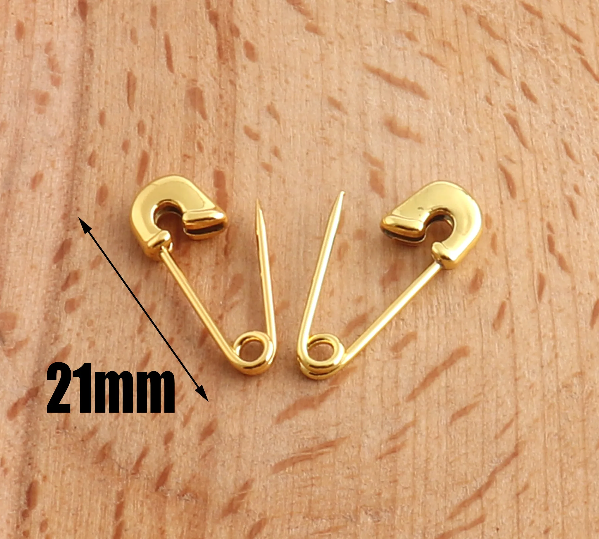 21mm Small safety pins High quality Gold sewing knitting tool For Earring garment accessories Pins Crafting Supplies 50/100pcs 
21mm Small safety pins High quality Gold sewing knitting tool For Earring garment accessories Pins Crafting Supplies 50/100pcs