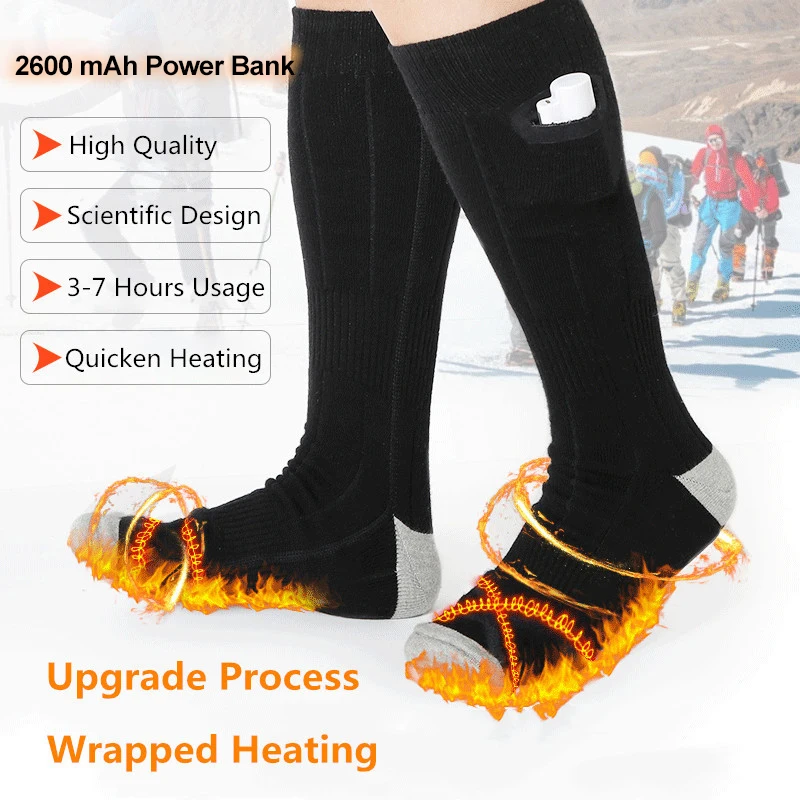 Electric Heating Socks Winter Autumn Outdoors Warm Socks Ski Socks Third Gear Adjustable Temperature With 4000 mAh Power Bank
Electric Heating Socks Winter Autumn Outdoors Warm Socks Ski Socks Third Gear Adjustable Temperature With 4000 mAh Power Bank