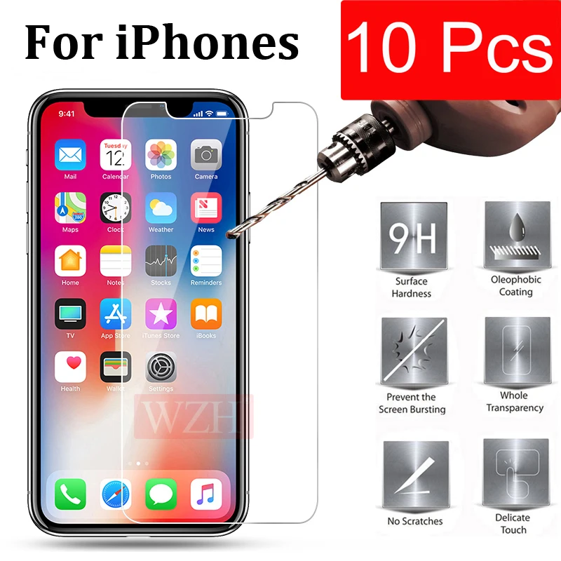 9H Tempered Glass For iPhone XR 11 12 Pro X XS Max Screen Protector Protective Film For iPhone 5 5s se 2020 6 6s 7 8 Plus Case
9H Tempered Glass For iPhone XR 11 12 Pro X XS Max Screen Protector Protective Film For iPhone 5 5s se 2020 6 6s 7 8 Plus Case