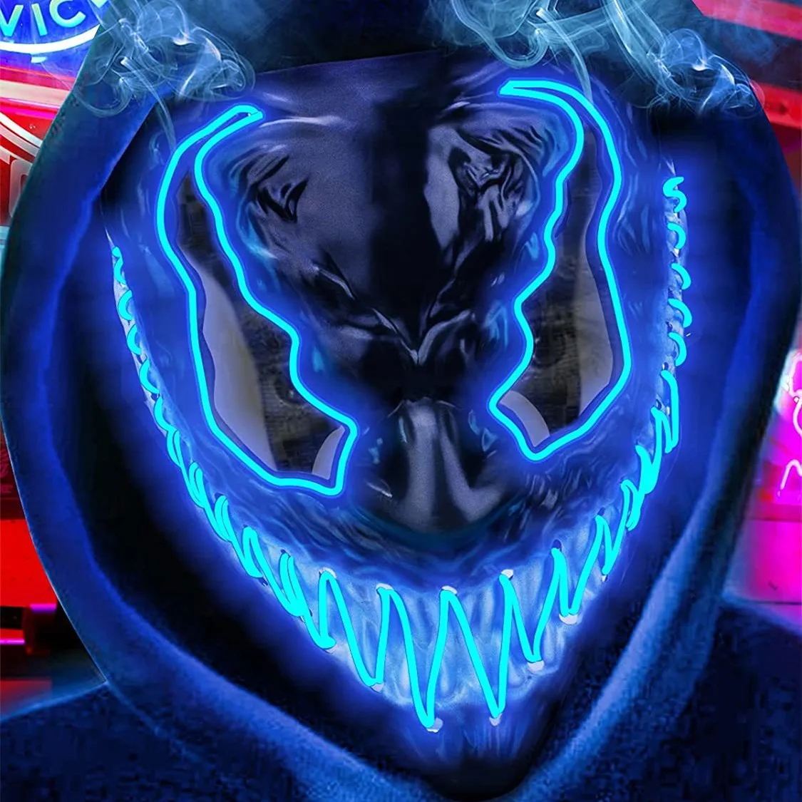 Halloween Mask Scary Led Light Up Mask with Lighting Modes for Festival Cosplay Costume Masquerade Parties Carnival Glowing Mask
Halloween Mask Scary Led Light Up Mask with Lighting Modes for Festival Cosplay Costume Masquerade Parties Carnival Glowing Mask