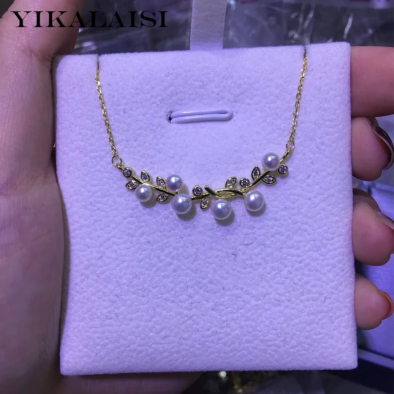 YIKALAISI 925 Sterling Silver Jewelry Pearl Necklace 2019 Fine Natural Pearl jewelry 4-5mm pearl Necklace For Women wholesale
YIKALAISI 925 Sterling Silver Jewelry Pearl Necklace 2019 Fine Natural Pearl jewelry 4-5mm pearl Necklace For Women wholesale