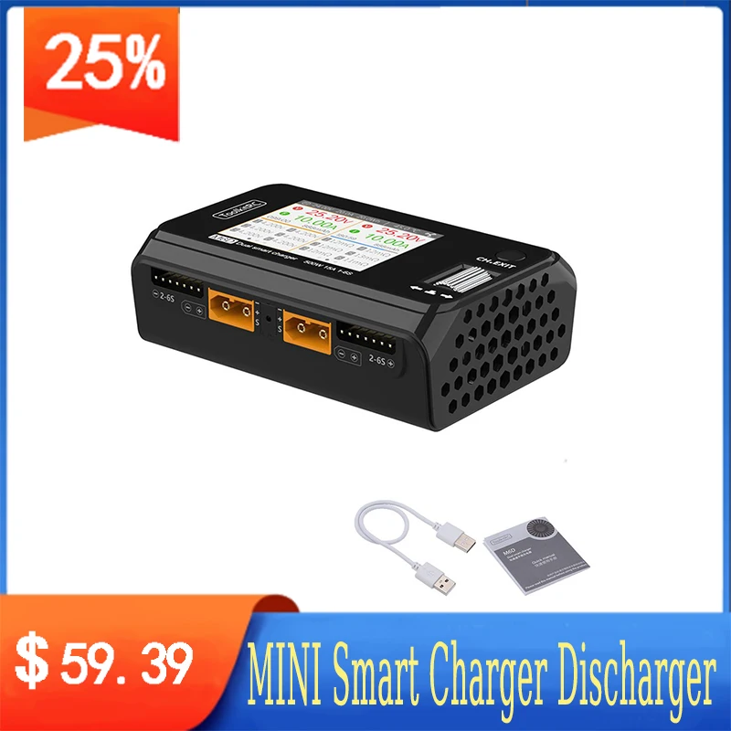 New ToolkitRC M6D 500W 15A DC Dual Channel MINI Smart Charger Discharger For 1-6S Lipo Battery FPV Model Spare Part Replace M8
New ToolkitRC M6D 500W 15A DC Dual Channel MINI Smart Charger Discharger For 1-6S Lipo Battery FPV Model Spare Part Replace M8
