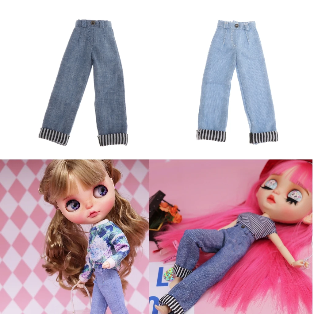 Модные куклы, джинсы и брюки, прямые с манжетами, для кукол Blythe BJD Licca Momoko Azone, аксессуары для кукол 30 см
Модные куклы, джинсы и брюки, прямые с манжетами, для кукол Blythe BJD Licca Momoko Azone, аксессуары для кукол 30 см