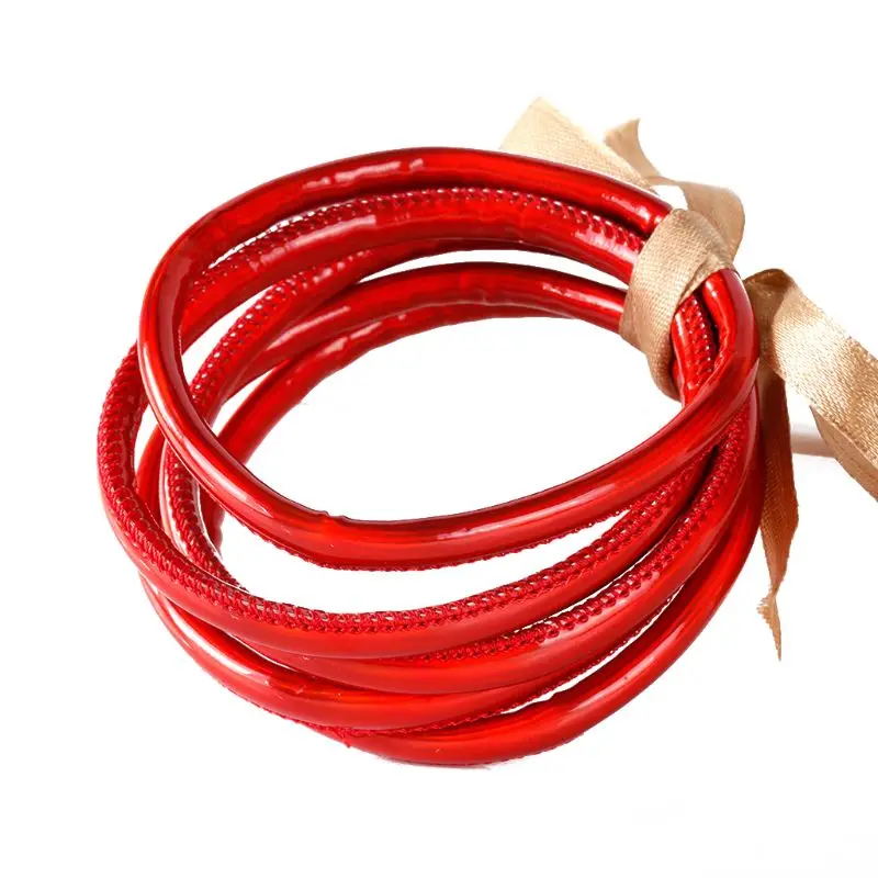 5Pcs Bohemia Glitter Jelly Bangle Bracelet Set Bowtie PU Leather Hoop Bracelets 45BC
5Pcs Bohemia Glitter Jelly Bangle Bracelet Set Bowtie PU Leather Hoop Bracelets 45BC