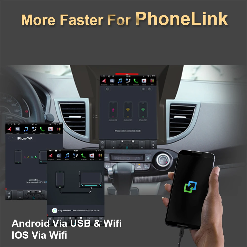 Автомобильный GPS-навигатор с вертикальным экраном в стиле Tesla Android 9 0 для HONDA CRV