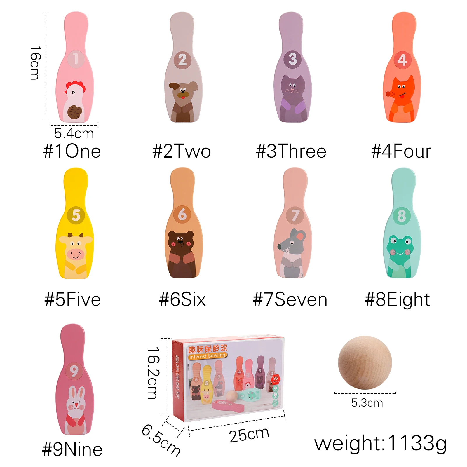 2021 New Baby Wooden Cartoon Animal Bowling Balls Developing Toys Interactive Toys Gift for Kids
2021 New Baby Wooden Cartoon Animal Bowling Balls Developing Toys Interactive Toys Gift for Kids