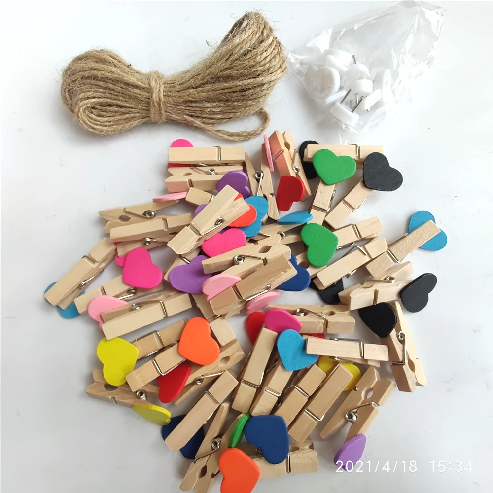50PCS Heart Shape Colored Wood Clips Handicrafts Photos Papers Clothes Pegs Home Bachelorette Party Decorations
50PCS Heart Shape Colored Wood Clips Handicrafts Photos Papers Clothes Pegs Home Bachelorette Party Decorations