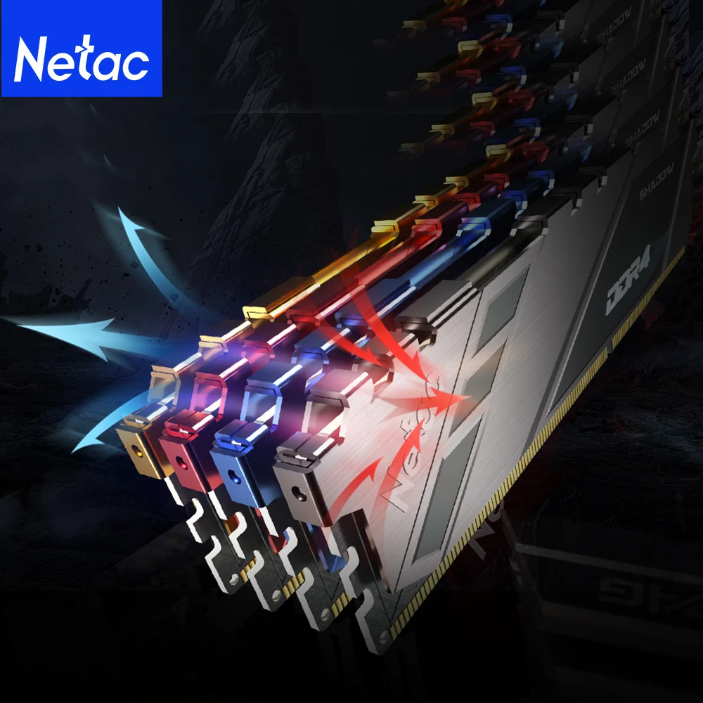 

Оперативная память Netac 8 Гб DDR4 16 Гб 2666 мгц модуль памяти 3200 МГц 3600 МГц ddr4 XMP Dimm ОЗУ для настольного компьютера радиатор для X99 Inte Amd 1,35 V