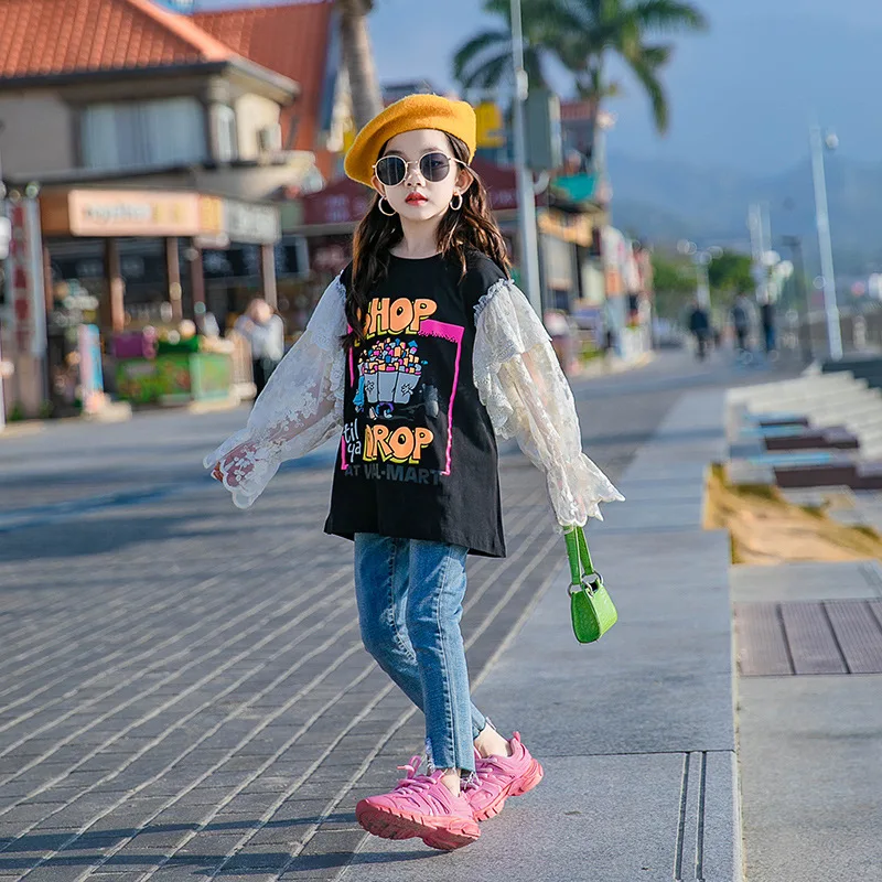 2021 New Girls Clothes O-neck Full Sleeves Novelty Long Cotton Printed T-shirt Spring Summer Vogue Street Style Kids Clothes
2021 New Girls Clothes O-neck Full Sleeves Novelty Long Cotton Printed T-shirt Spring Summer Vogue Street Style Kids Clothes
