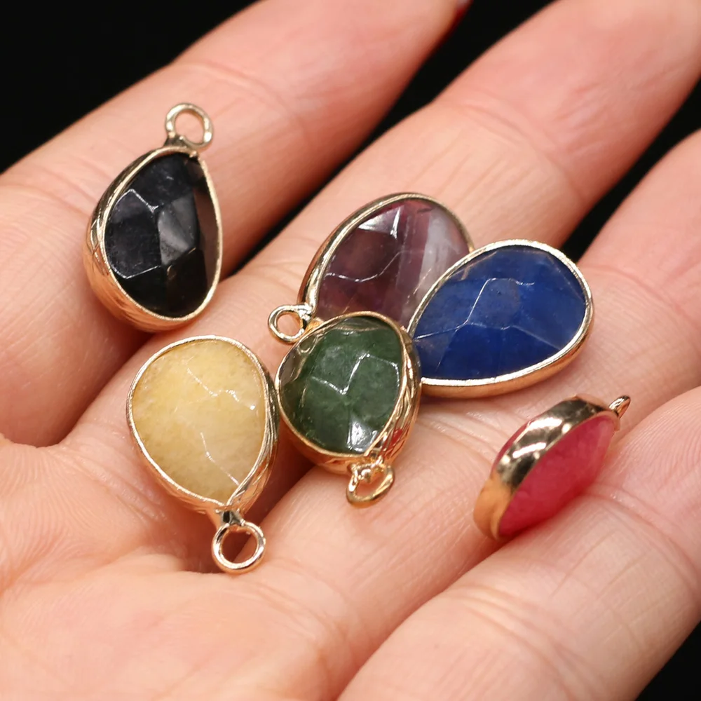 Wholesale Natural Stone Pendants Faceted Water Drop Rose Crystal Charms for Jewelry Making DIY Women Necklace Earring Gifts
Wholesale Natural Stone Pendants Faceted Water Drop Rose Crystal Charms for Jewelry Making DIY Women Necklace Earring Gifts