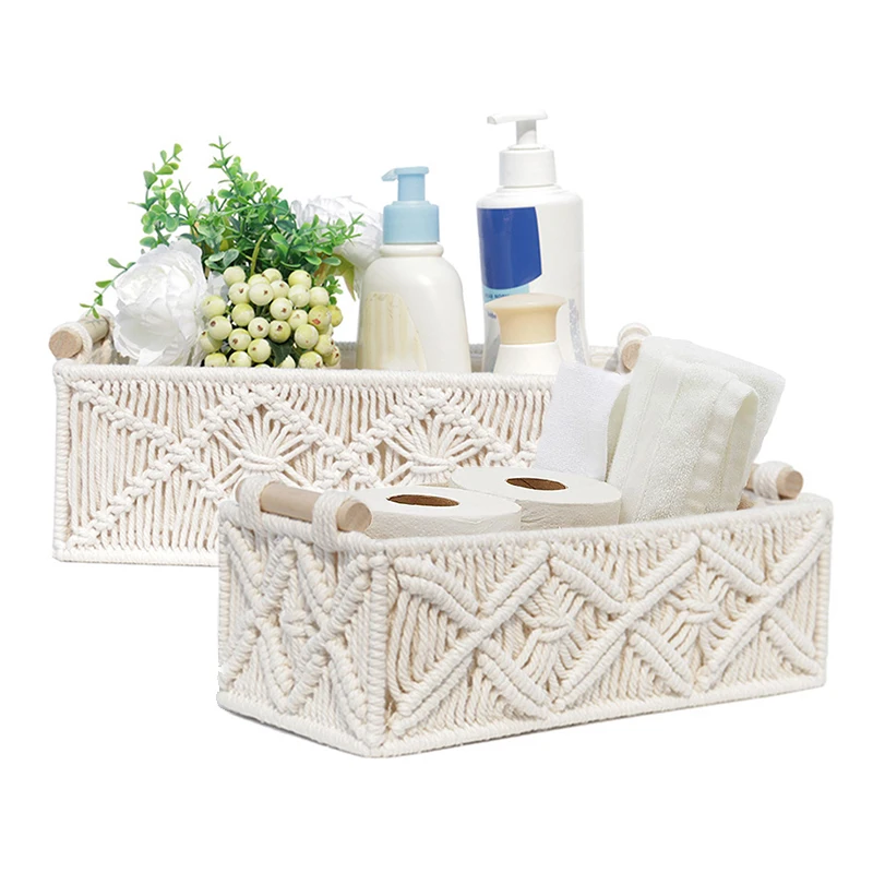 Woven Cotton Rope Storage Basket Multifunctional Tissue Box Vintage Decoration for Kitchen Living Room Bathroom STSF666
Woven Cotton Rope Storage Basket Multifunctional Tissue Box Vintage Decoration for Kitchen Living Room Bathroom STSF666