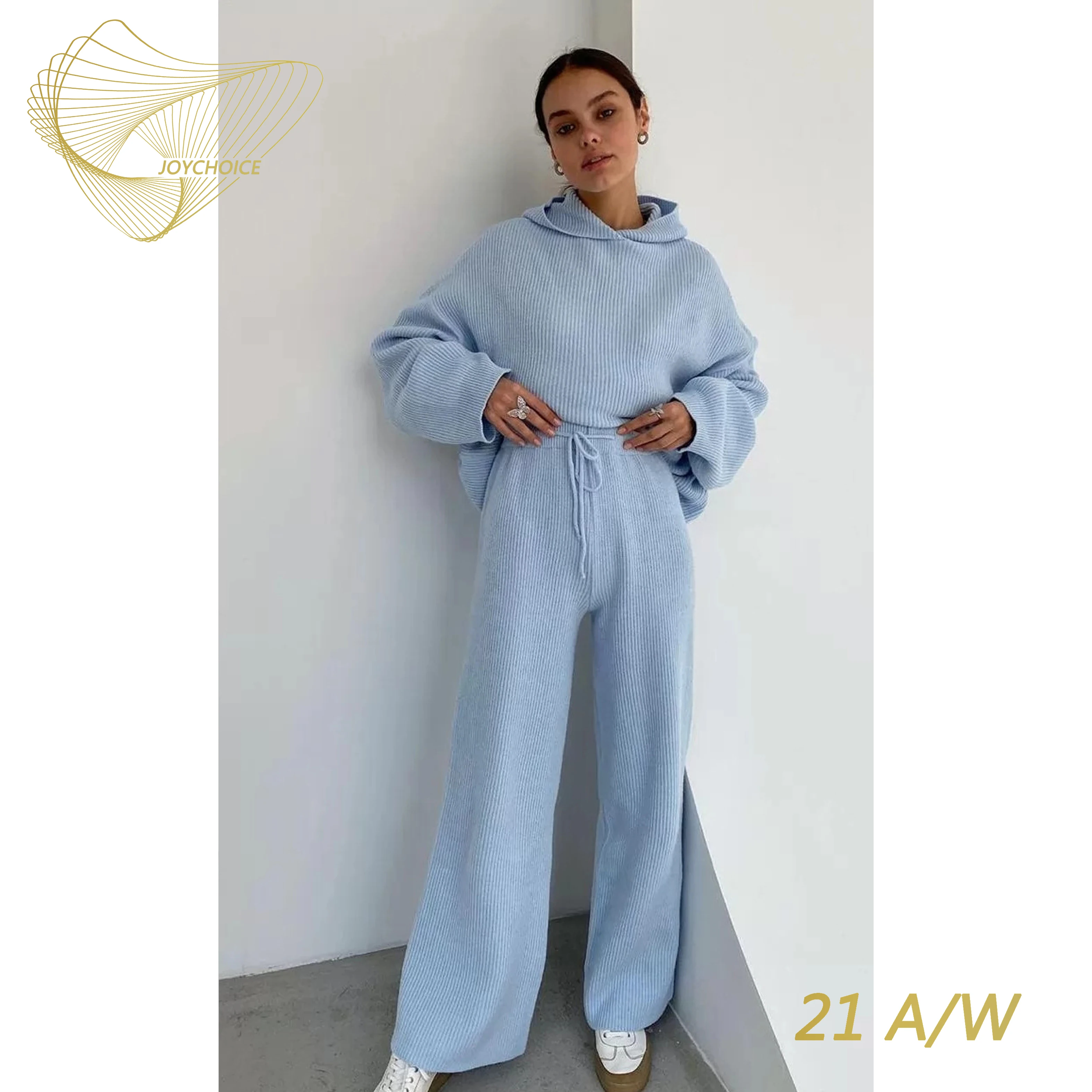 Однотонная свободная толстовка с широкими штанинами JOYCHOICE 21A/W, костюм с брюками
Однотонная свободная толстовка с широкими штанинами JOYCHOICE 21A/W, костюм с брюками