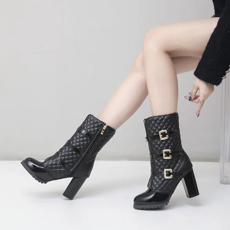 Ochanmeb Largest Size 49 50 Women's Luxury Brand Quilted Boots Ladies Punk Belt Buckle High-heeled Boots with Zipper Shoes White
Ochanmeb Largest Size 49 50 Women's Luxury Brand Quilted Boots Ladies Punk Belt Buckle High-heeled Boots with Zipper Shoes White